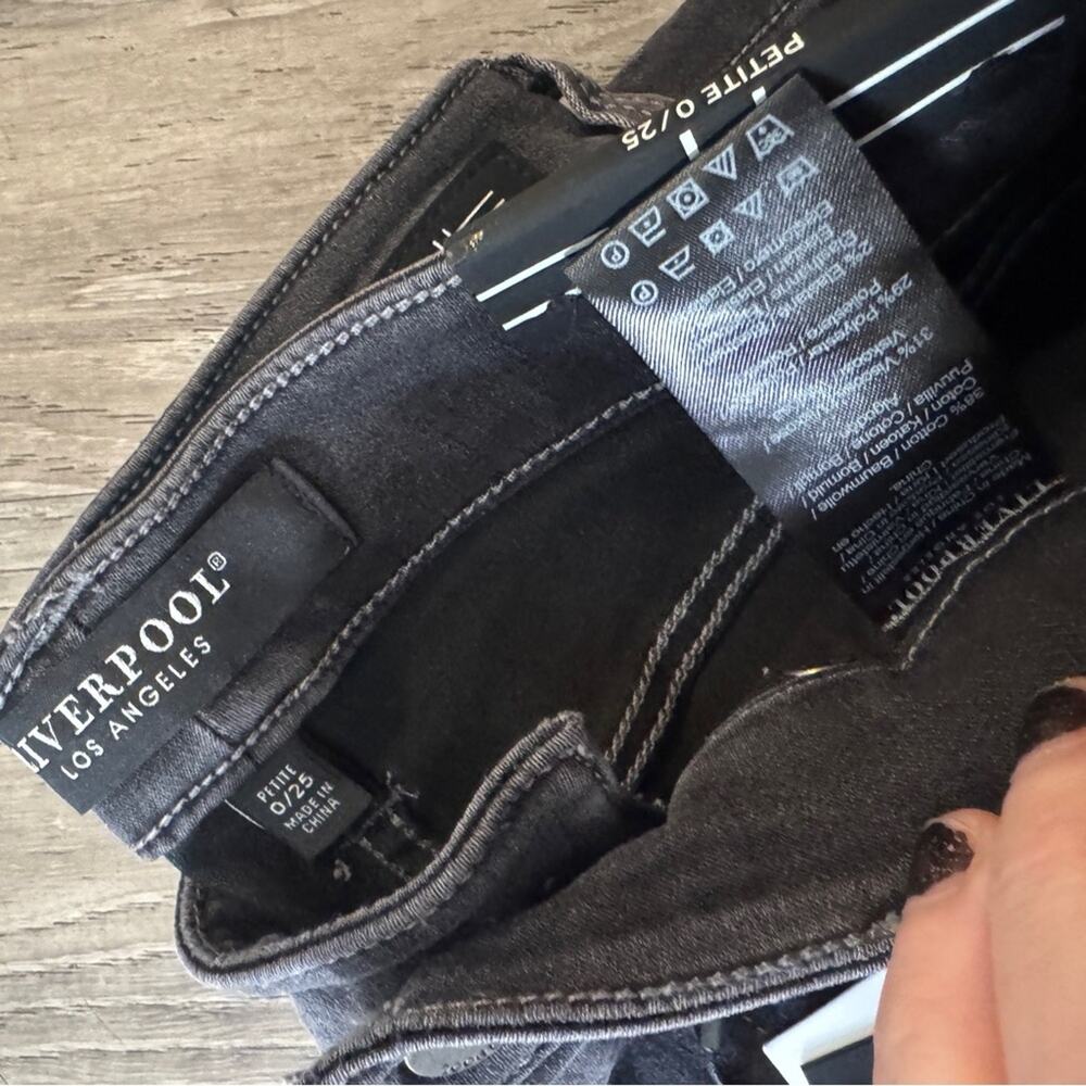 NEW Liverpool Jeans x Stitch Fix Abby Hi-Rise Ankle Jeans, Gray, Size 0 Petite - Picture 5 of 8